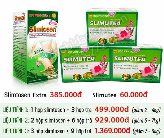 Liệu trình giảm cân số 1 Slimtosen Extra + 3 Slimutea